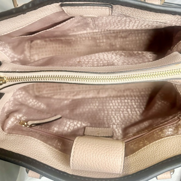 KATE SPADE Ward Place Evangelie Beige Pink Mauve Top Handle Leather Satchel Bag - Picture 9 of 15